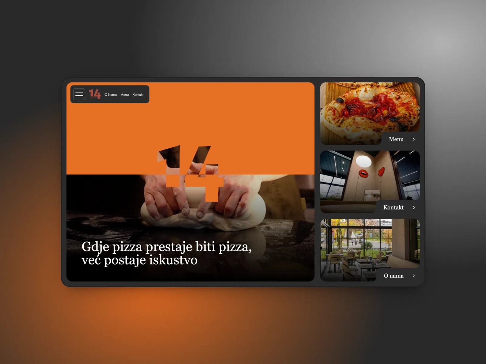 Četrnajstica — Food & Hospitality website by Webframe